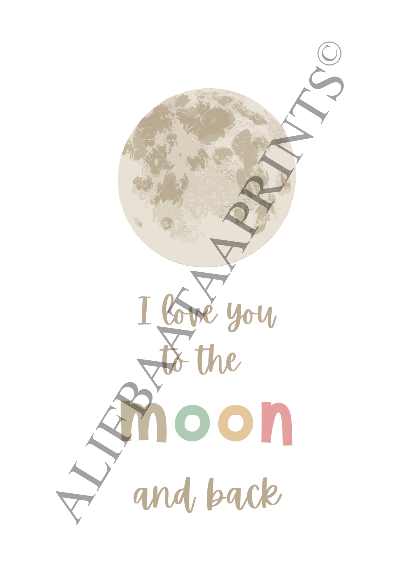 I Love You Wall Print Set - Set of 2