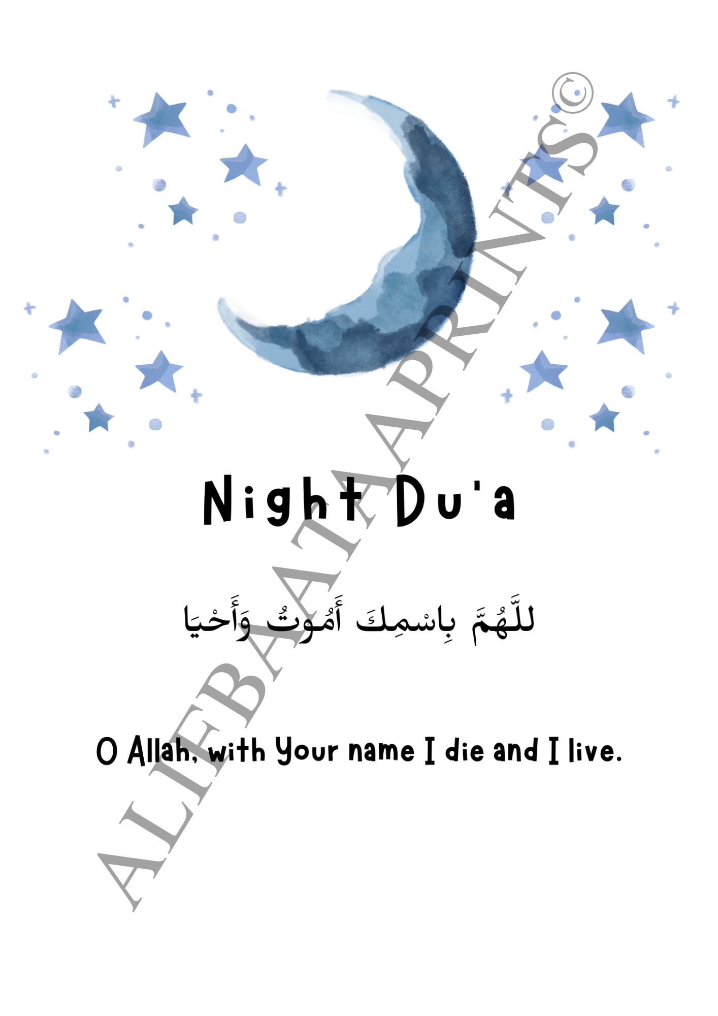 Morning & Evening Du'a Wall Print Set - Set of 2