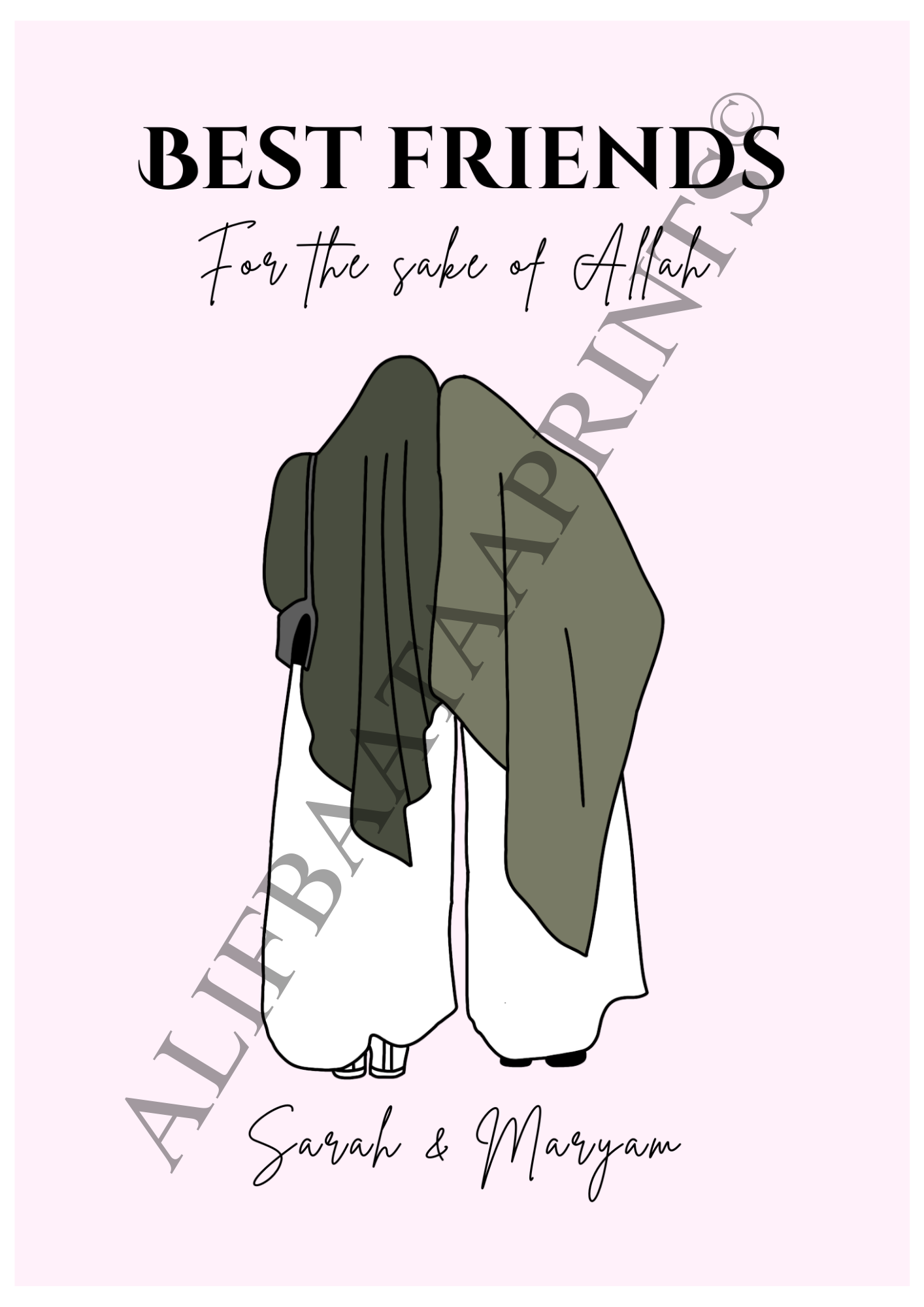 Personalised Islamic Best Friend Print
