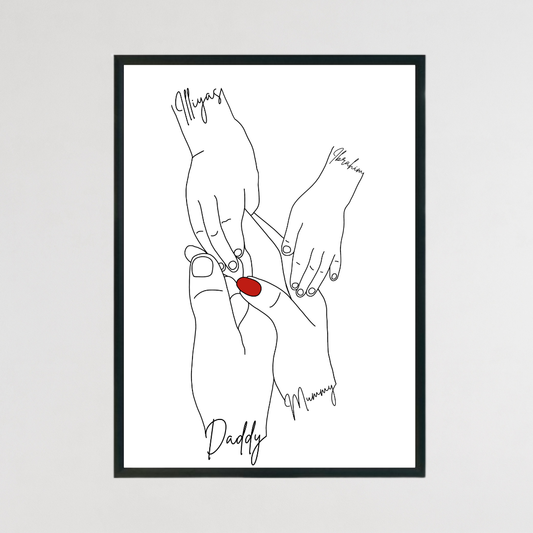 Personalised Family Line Art Print