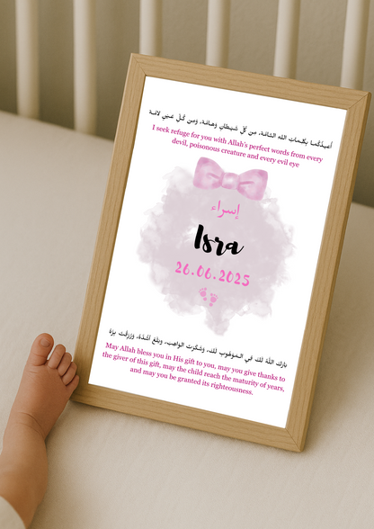 Personalised Baby Announcement Print