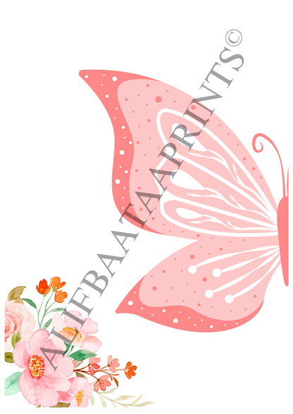 Personalised Butterfly Wall Print Set - Set of 3