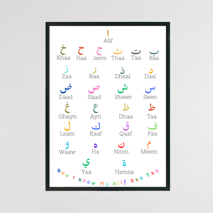 Arabic Alphabet Wall Art for Kids